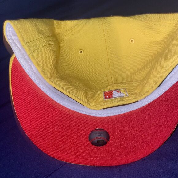 NEW ERA 59FIFTY ATLANTA BRAVES 1995 WORLD SERIES 'WRESTLING‎ PACK' FITTED HAT - Picture 10 of 10